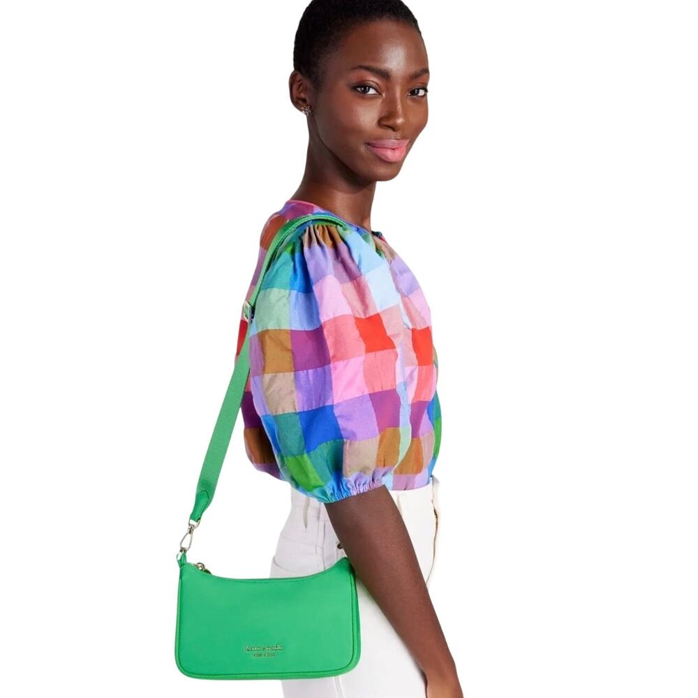 Kate Spade The Little Better Sam Nylon Small Crossbody Bag Kelly Green
